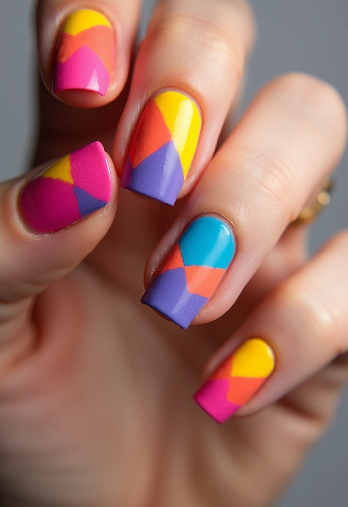 18 Nail Designs So Trendy You'll Want to Show Them Off Everywhere! - 11. Color Block Chic