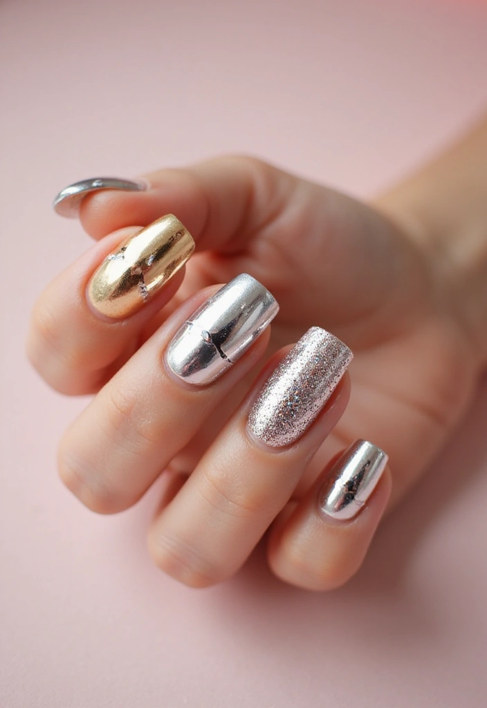 18 Nail Designs So Trendy You'll Want to Show Them Off Everywhere! - 15. Metallic Marvels