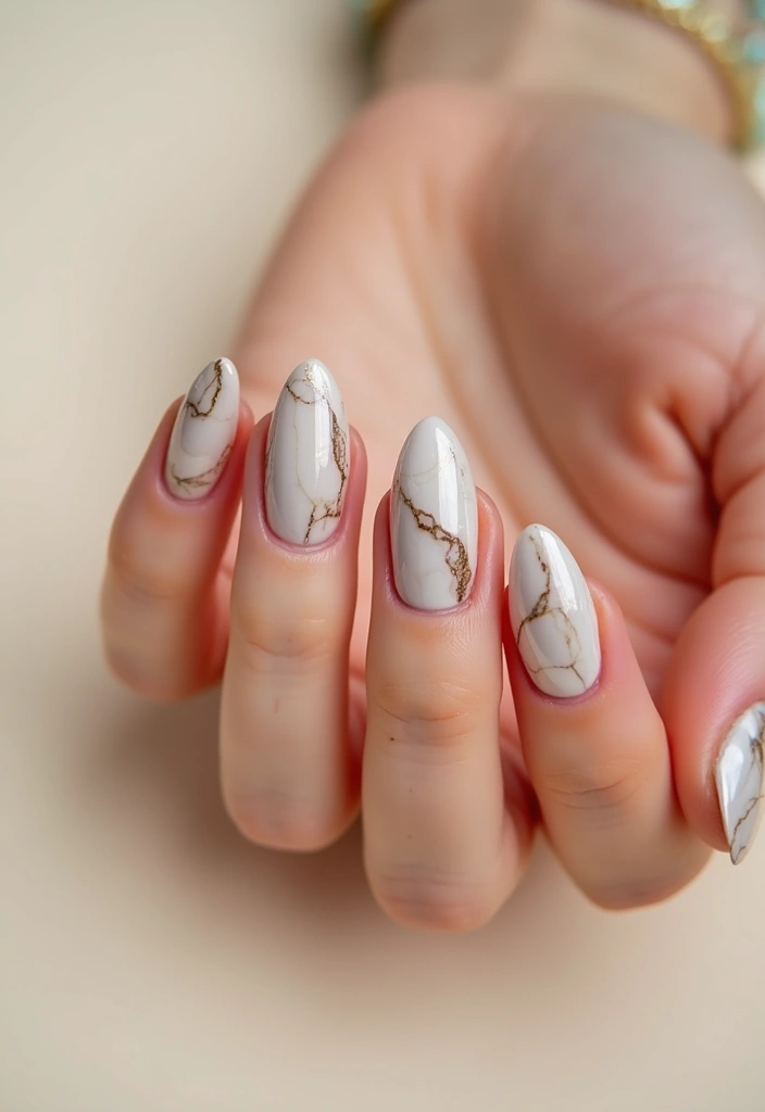 18 Nail Designs So Trendy You'll Want to Show Them Off Everywhere! - 17. Marbled Neutrals