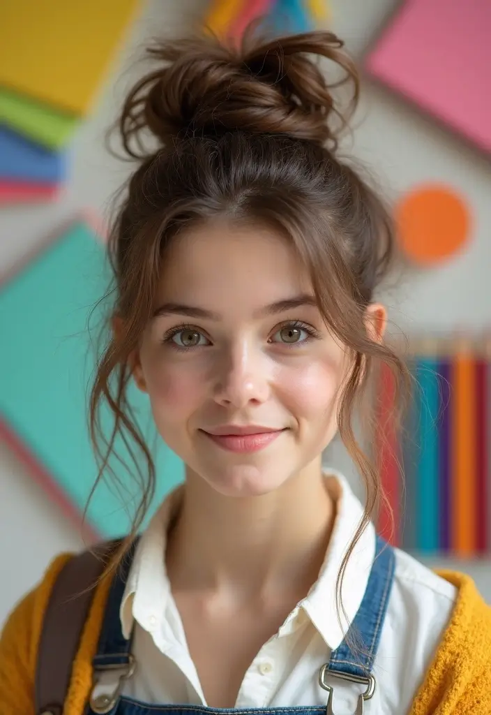 20 Quick Back to School Hairstyles You Can Do in Under 5 Minutes (Number #11 Is a Game-Changer!) - 1. Messy Bun