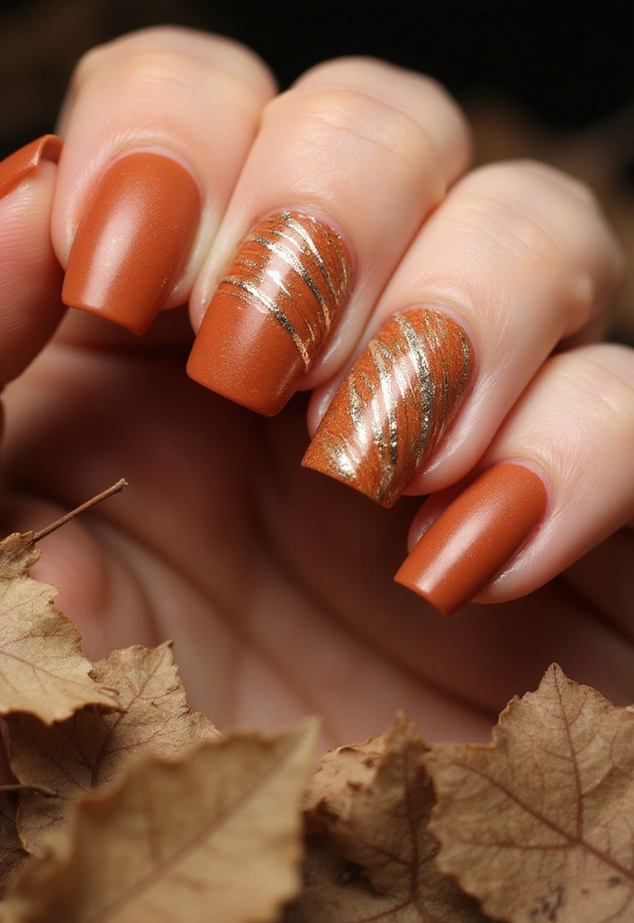 21 Stunning Fall Nails 2025 That Will Leave You Breathless (You Won't Believe #10!) - 20. Rustic Texture