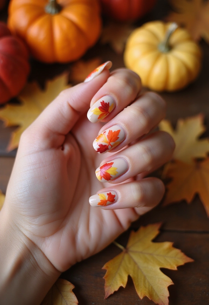 21 Stunning Fall Nails 2025 That Will Leave You Breathless (You Won't Believe #10!) - 3. Maple Leaf Motif