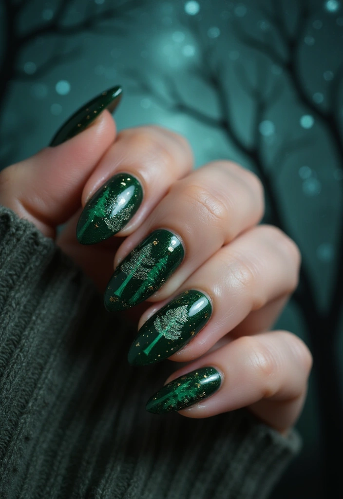 21 Stunning Fall Nails 2025 That Will Leave You Breathless (You Won't Believe #10!) - 7. Whimsical Forest Vibes
