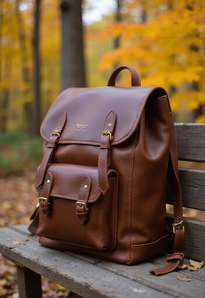 21 Stylish School Backpacks That Will Make You the Envy of the Hallways! - 1. Chic Leather Backpack