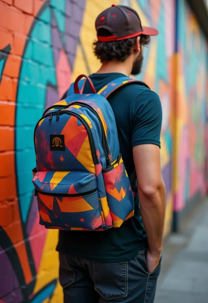 21 Stylish School Backpacks That Will Make You the Envy of the Hallways! - 17. Bold Pattern Backpack
