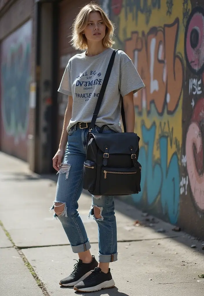 21 Stylish School Backpacks That Will Make You the Envy of the Hallways! - 4. Trendy Crossbody Backpack