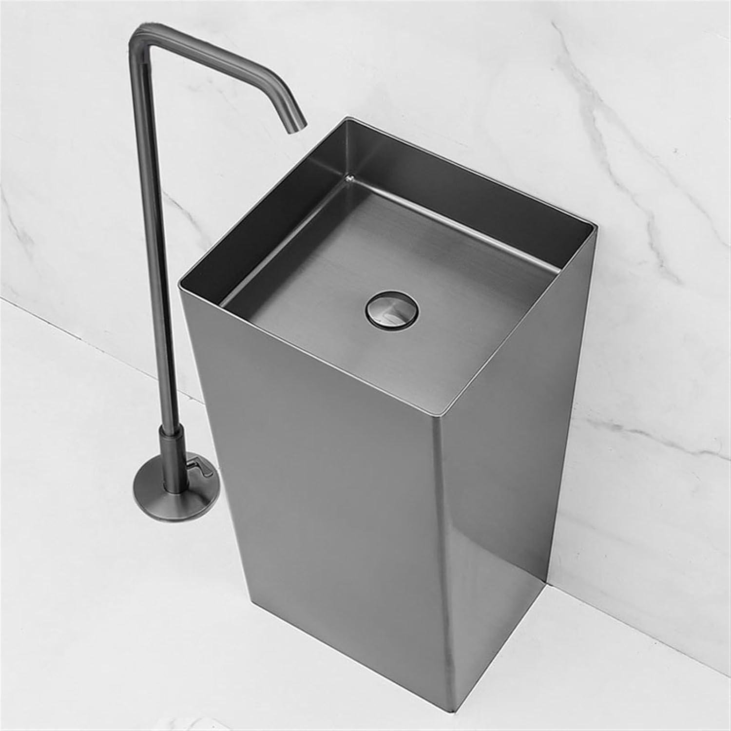 

<h1>We Test Drive the Modern Gold Pedestal Sink: Sleek Elegance Meets Function</h1>
<p>“></p>
<p>When selecting fixtures for a bathroom renovation, we consistently recommend this elegant pedestal sink because it offers the perfect blend of functionality and style. Crafted from premium <strong>304 stainless steel</strong> with a sophisticated matte finish that resists fingerprints, this single-piece column design creates a <a href=