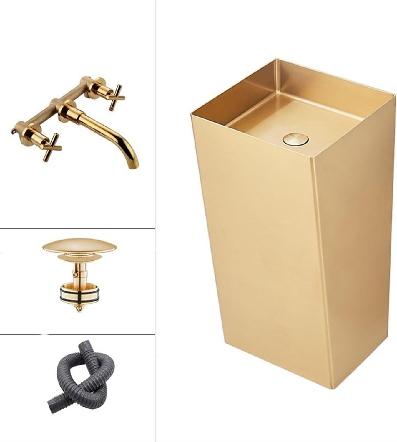 

<h1>We Test Drive the Modern Gold Pedestal Sink: Sleek Elegance Meets Function</h1>
<p>“></p>
<p>Upon receiving the stainless steel pedestal sink, we were promptly impressed by its <strong>sleek modern gold finish</strong> that truly elevates bathroom aesthetics. The one-piece column design creates a seamless look that works wonderfully in our contemporary space. We particularly appreciated the spacious basin that comes with no overflow – a design choice that maintains clean lines while providing ample room for washing. The 304 stainless steel construction feels substantial and durable, with the matte surface treatment effectively resisting fingerprints even after weeks of daily use.</p>
<p>The practical aspects of this sink deserve special mention as well. Its easy-to-clean surface has made maintenance a breeze – water spots wipe away effortlessly, and the rounded edges prevent dirt buildup in hard-to-reach corners. The kickproof base has proven quite valuable,especially in a busy household where accidental bumps are inevitable. Installation was straightforward with the included drainage kit, though we recommend having basic plumbing knowledge or professional help for the setup. the space-saving profile offers functionality without sacrificing style.</p>
<ul>
<li><strong>Material:</strong> Premium 304 stainless steel with anti-fingerprint treatment</li>
<li><strong>Design Features:</strong> One-piece column, no overflow, rounded edges</li>
<li><strong>Practical Benefits:</strong> Easy-to-clean surface, kickproof base, space-saving profile</li>
<li><strong>Includes:</strong> Complete drainage kit for installation</li>
</ul>
<p><a href=