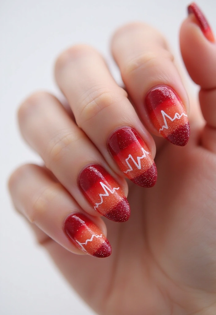 12 Heart Design Nails That Will Make You Fall in Love Instantly! (You Won't Believe #5!) - 4. Heart Beat Nail Art