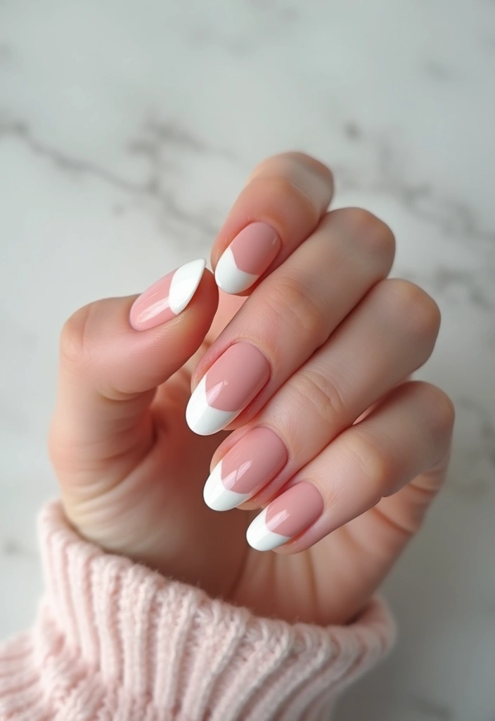 12 Stunning Marble Pink Nail Ideas That'll Make Your Friends Green with Envy! - 6. Chic Marble Pink French Tips