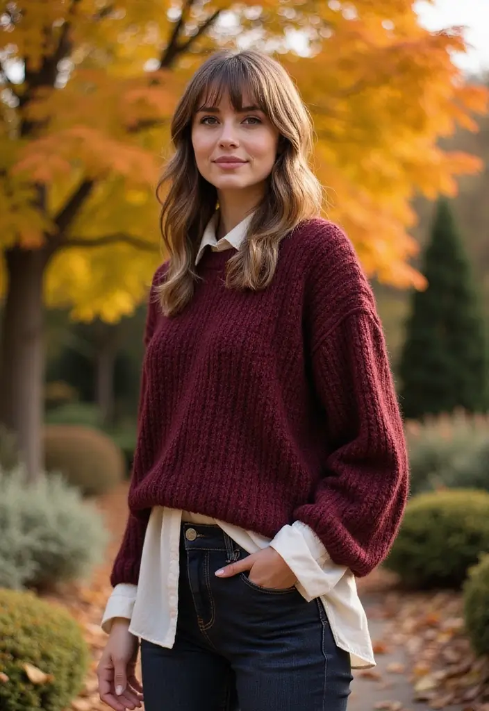 13 Layered Fall Hairstyles That Add Volume and Texture to Your Locks! - 11. Layered Tresses with Bangs