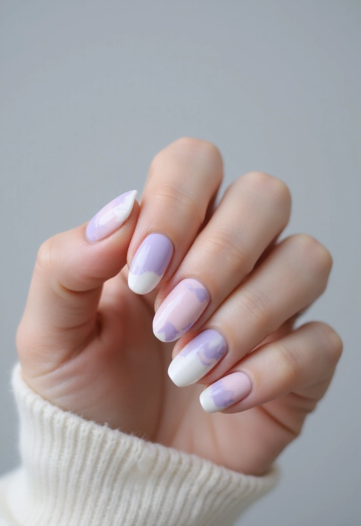 14 Minimalist Nail Designs That Are Effortlessly Gorgeous (You Won't Want to Miss #4!) - 10. Subtle Marble Effect for Textured Elegance