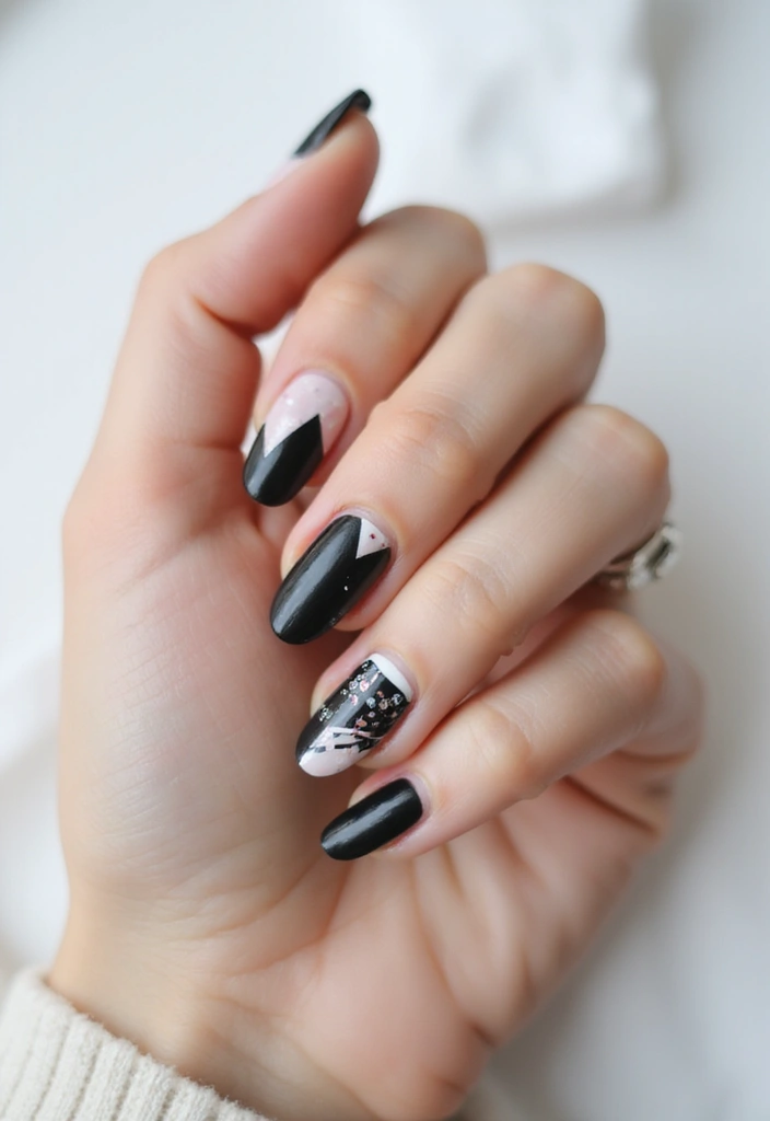 14 Minimalist Nail Designs That Are Effortlessly Gorgeous (You Won't Want to Miss #4!) - 4. Geometric Lines on a Minimalist Canvas