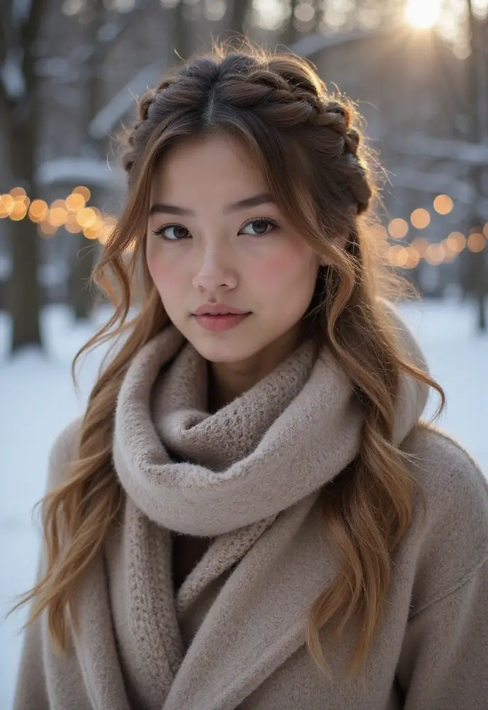 14 Unique Winter Hair Braids That’ll Make You Stand Out in the Snow! - 2. Braided Half-Up Bun