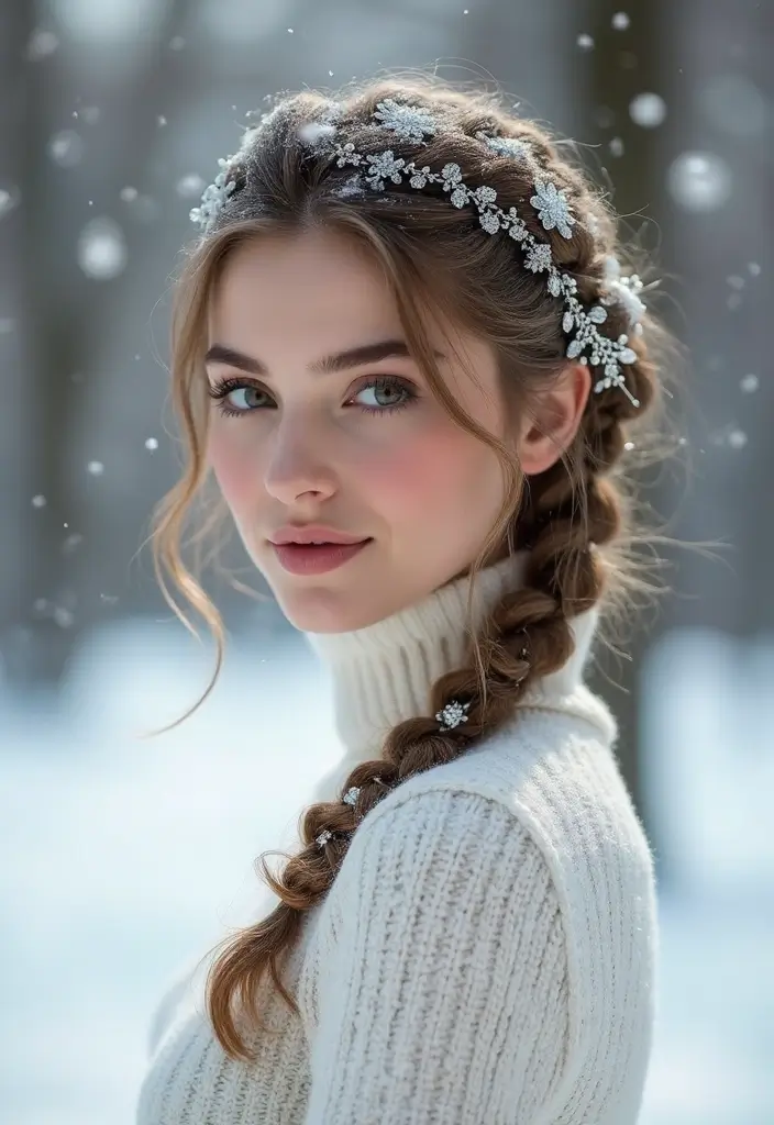 14 Unique Winter Hair Braids That’ll Make You Stand Out in the Snow! - 5. Snowy Side Braid