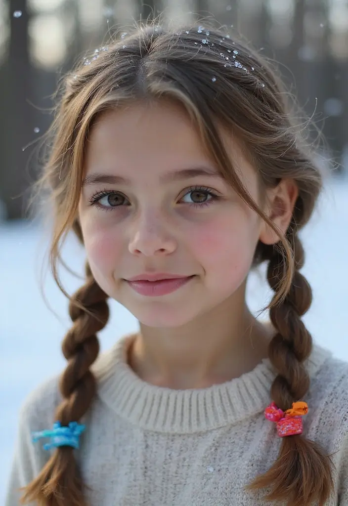 14 Unique Winter Hair Braids That’ll Make You Stand Out in the Snow! - 7. Playful Pigtail Braids