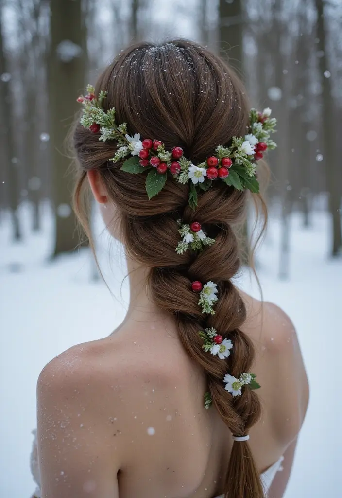 14 Unique Winter Hair Braids That’ll Make You Stand Out in the Snow! - 9. Winter Flower Braid