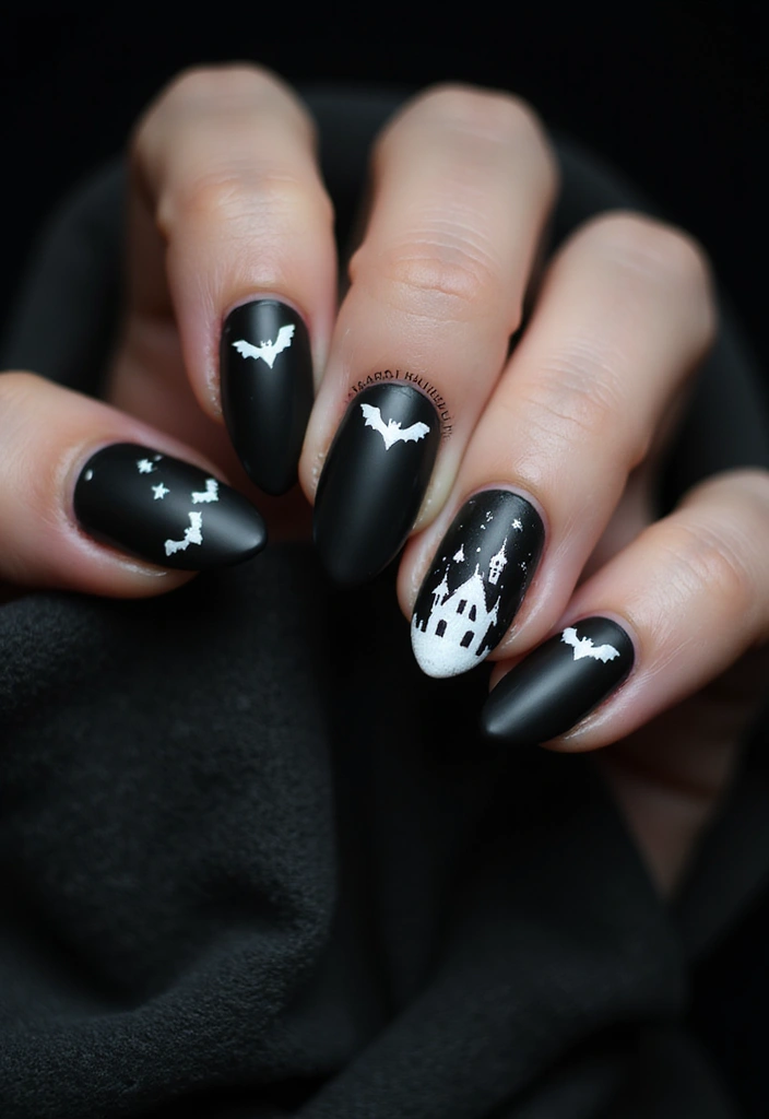 15 Fancy Nails to Flaunt This October (You Won't Believe #7!) - 3. Haunted House Nail Art