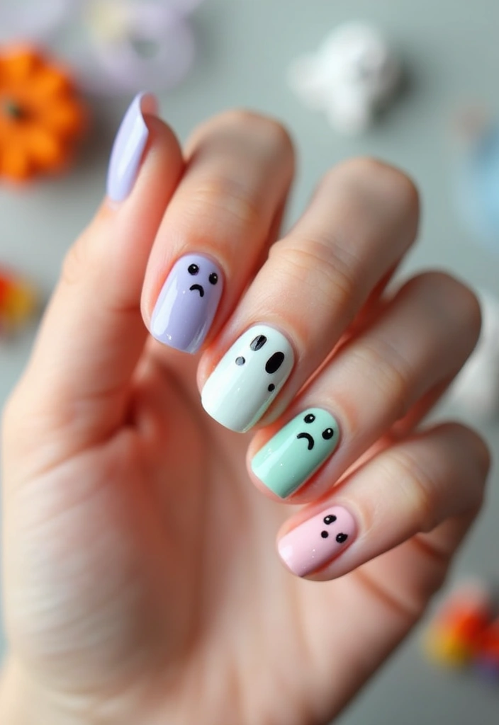 15 Fancy Nails to Flaunt This October (You Won't Believe #7!) - 8. Ghostly Delight