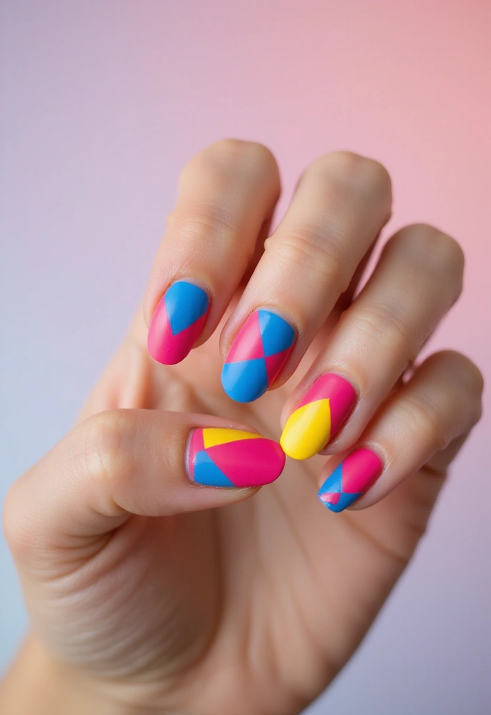 15 Vibrant Abstract Nail Designs That Will Make You Stand Out (You Won't Believe #8!) - 3. Geometric Glam