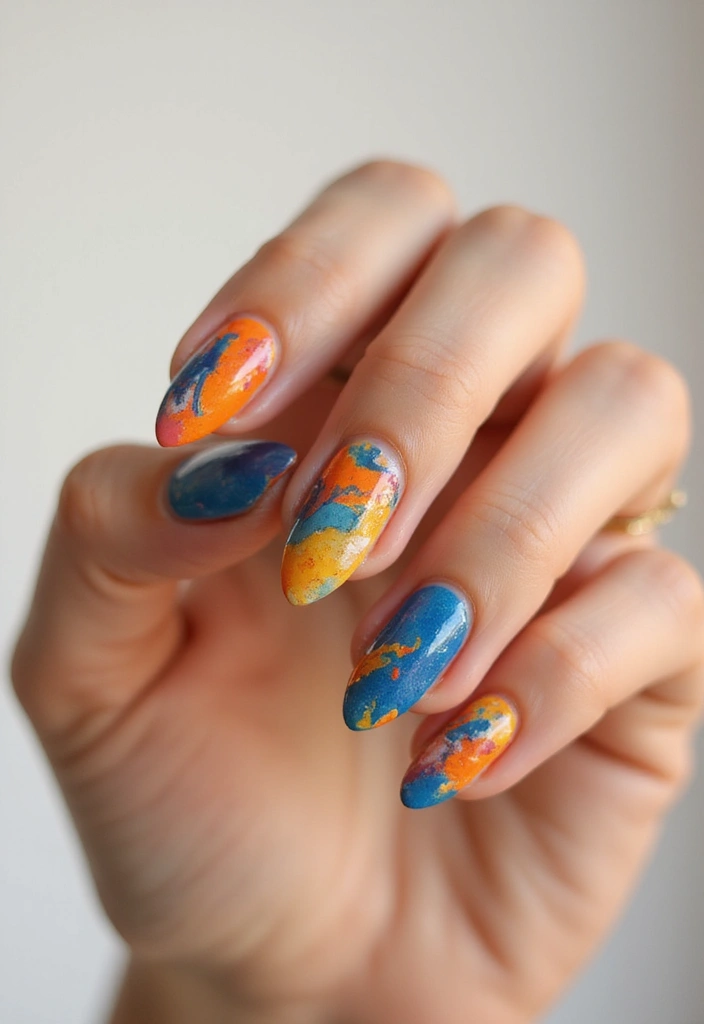 15 Vibrant Abstract Nail Designs That Will Make You Stand Out (You Won't Believe #8!) - 7. Brush Stroke Beauty