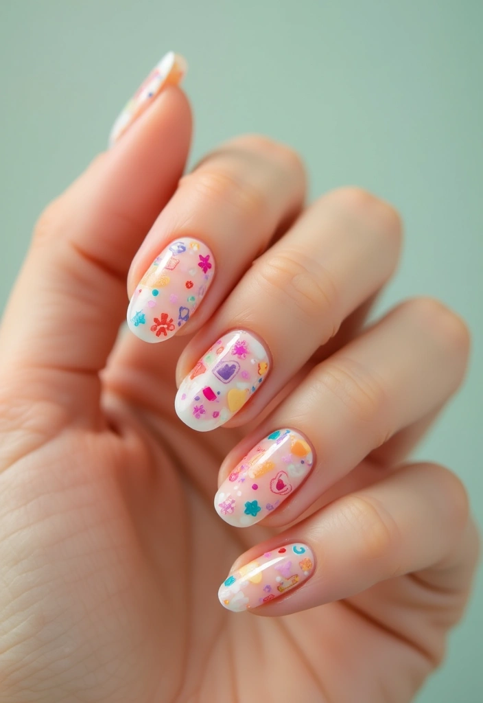 18 Nude Sheer Nail Designs That Are Perfect for Any Occasion! - 18. Personal Touch with Nail Stickers