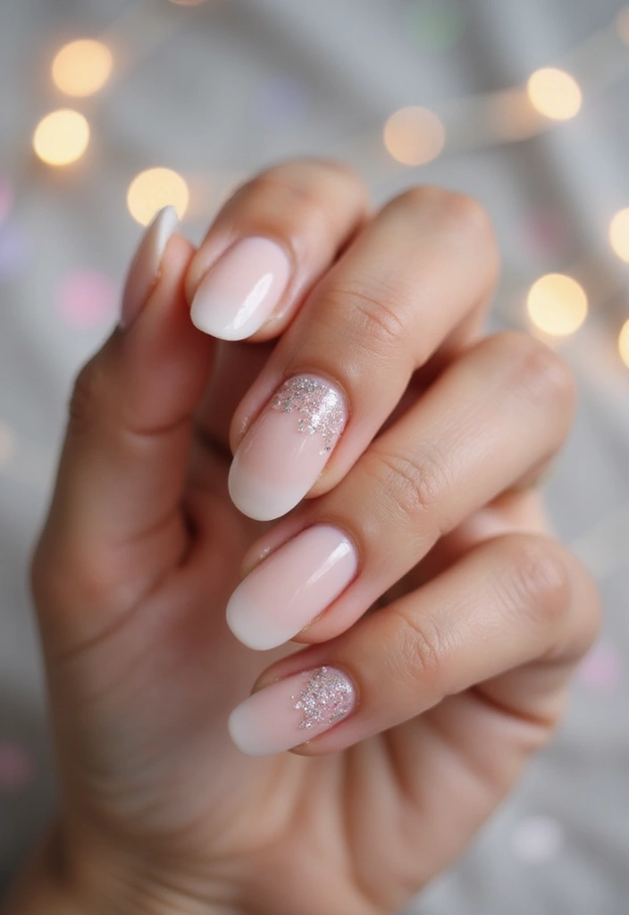 18 Nude Sheer Nail Designs That Are Perfect for Any Occasion! - 9. Glitter Accents