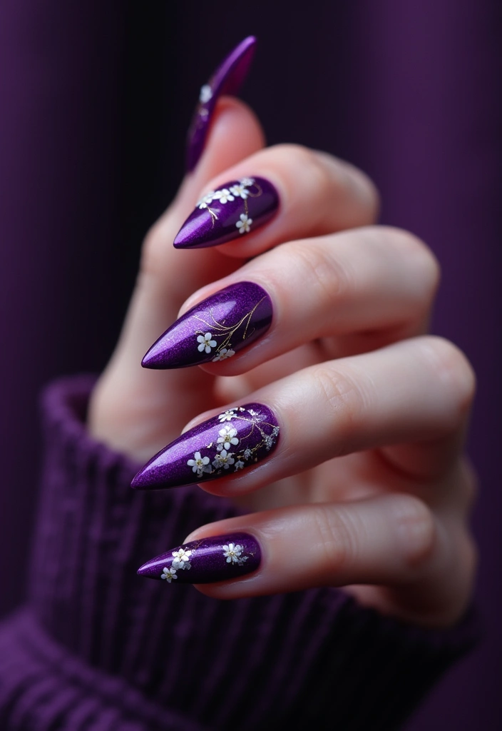 18 Trendy Fall Nail Shapes That Will Elevate Your Autumn Game! - 12. Dramatic Dagger