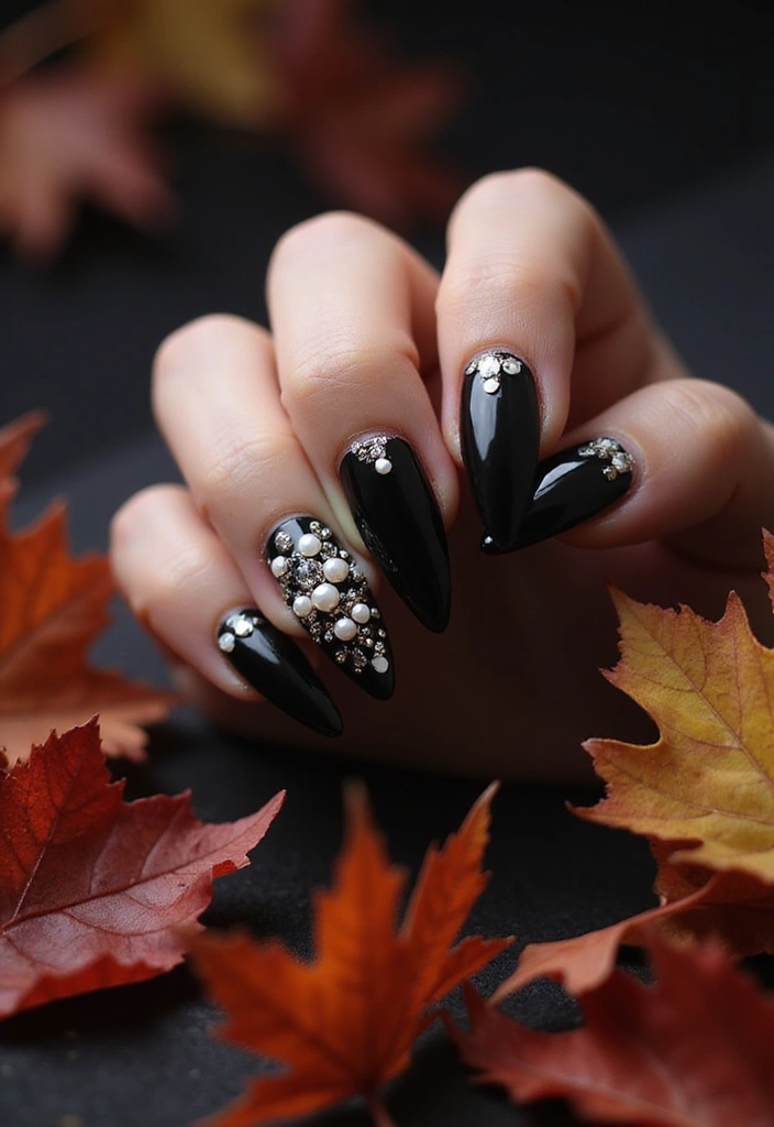 18 Trendy Fall Nail Shapes That Will Elevate Your Autumn Game! - 3. Stiletto Statement