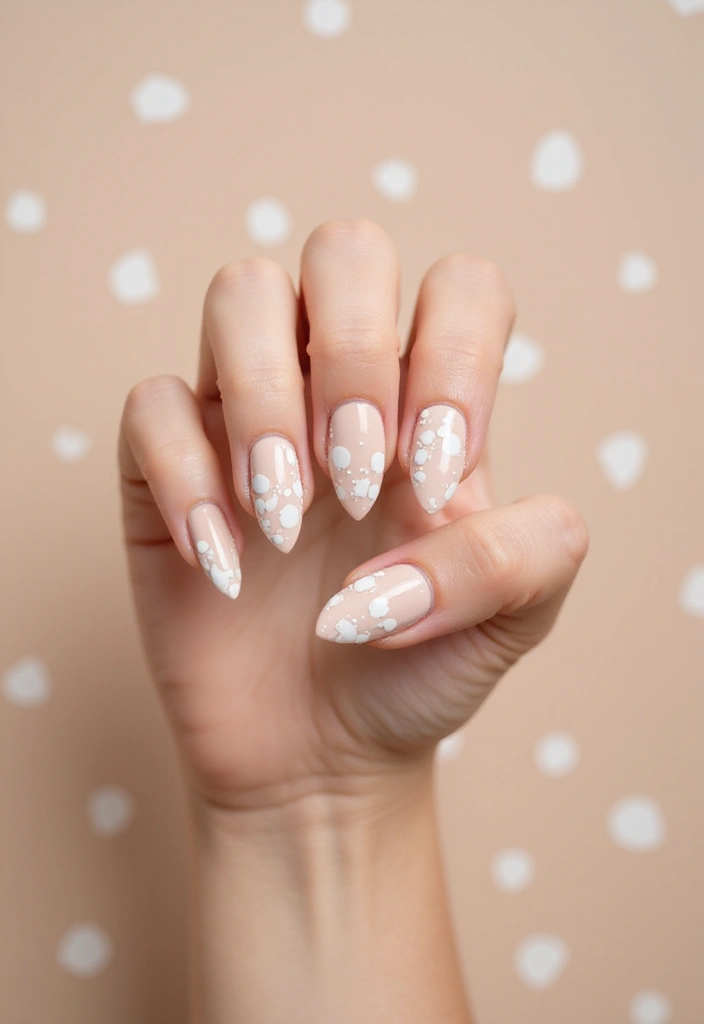 20 Cute Pink and White Polka Dot Nail Designs That Will Brighten Your Day! - 10. Negative Space Polka Dots