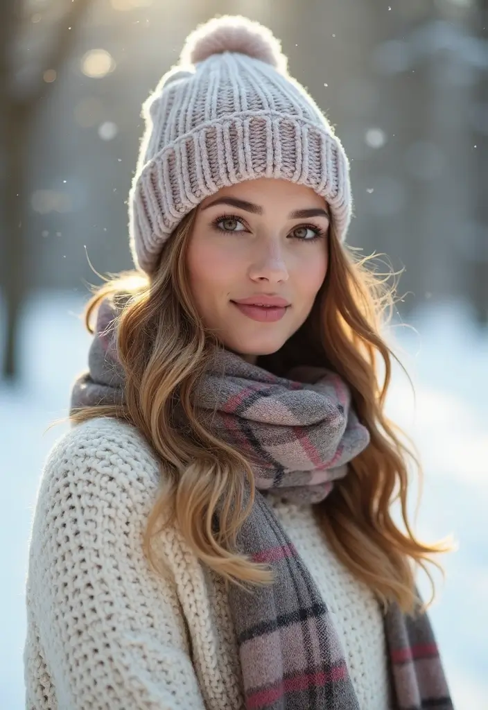 20 Trendy Winter Hairstyles for 2025 That Will Turn Heads Everywhere! - 2. Soft Waves with a Beanie