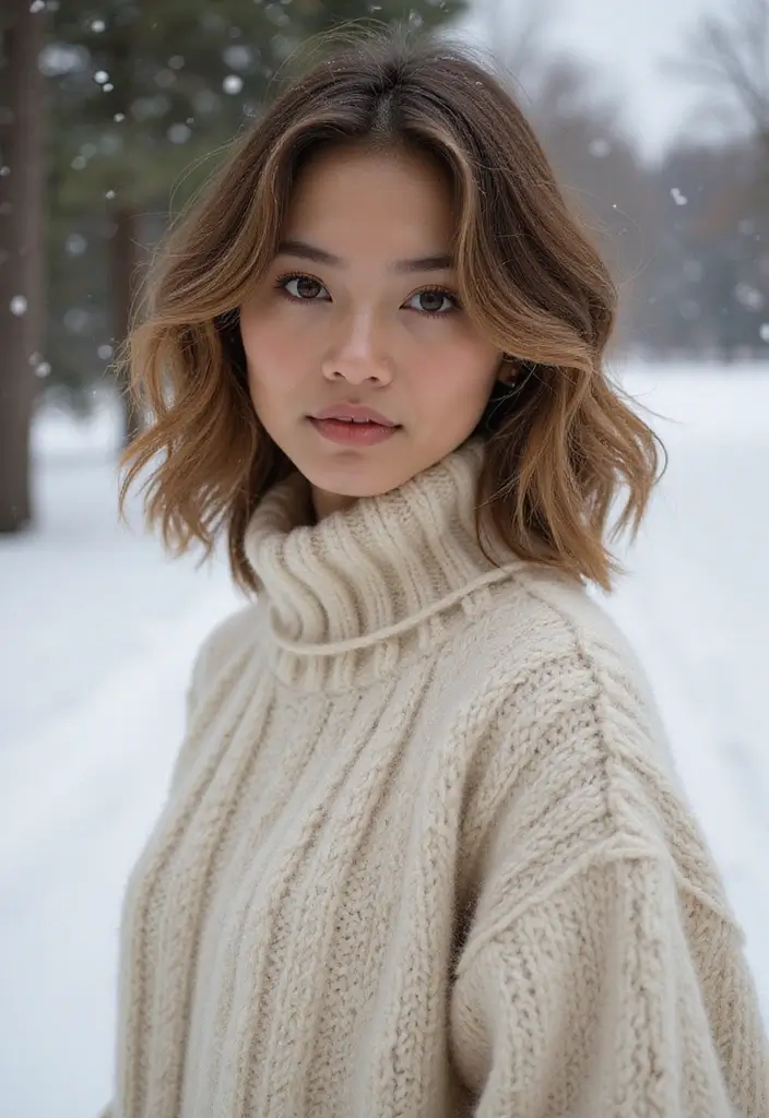 20 Trendy Winter Hairstyles for 2025 That Will Turn Heads Everywhere! - 4. Textured Lob