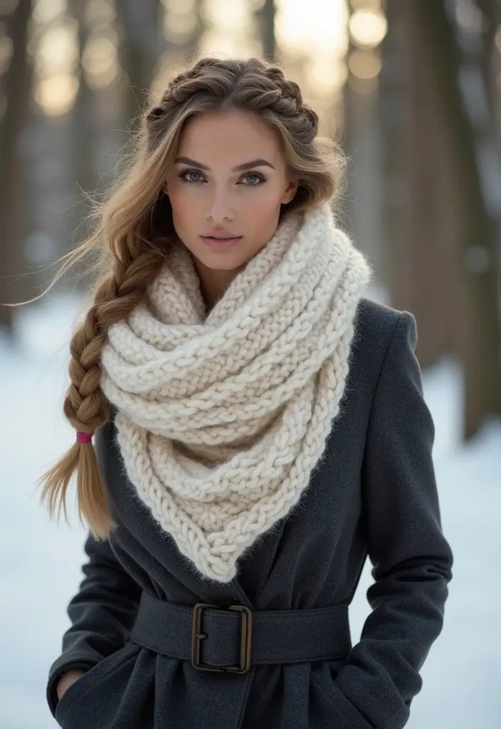20 Trendy Winter Hairstyles for 2025 That Will Turn Heads Everywhere! - 5. Half-Up, Half-Down Braid