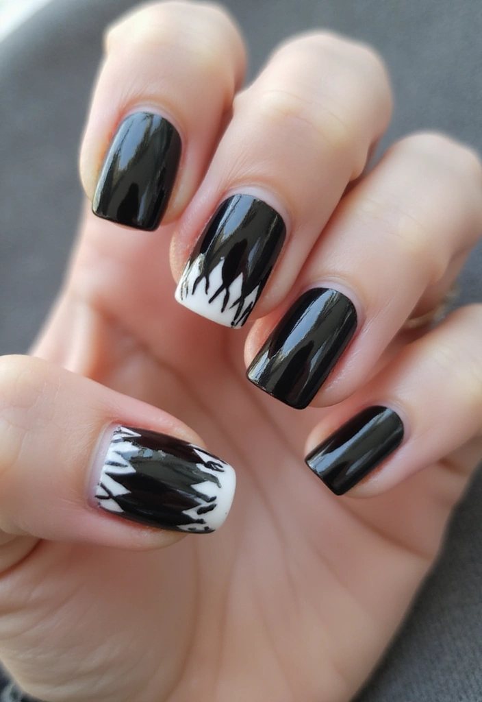 21 Minimalist Black and White Nail Designs That Are Perfect for Every Occasion! - 19. Coordinated Accessories