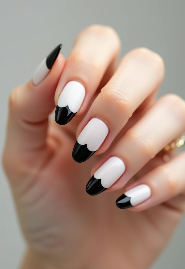 21 Minimalist Black and White Nail Designs That Are Perfect for Every Occasion! - 3. Minimalist French Tip