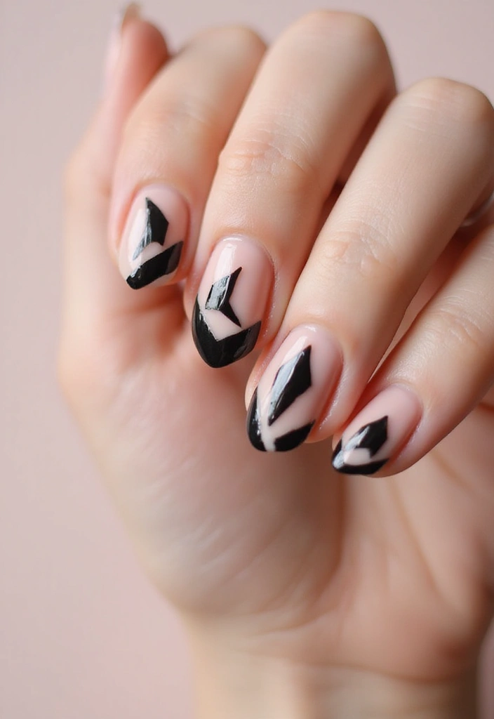 21 Minimalist Black and White Nail Designs That Are Perfect for Every Occasion! - 6. Negative Space