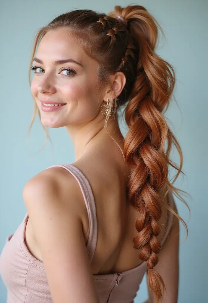 25 Stunning Braided Hairstyles That Will Make You Want to Try #12 ASAP! - 16. Multi-Braided Ponytail