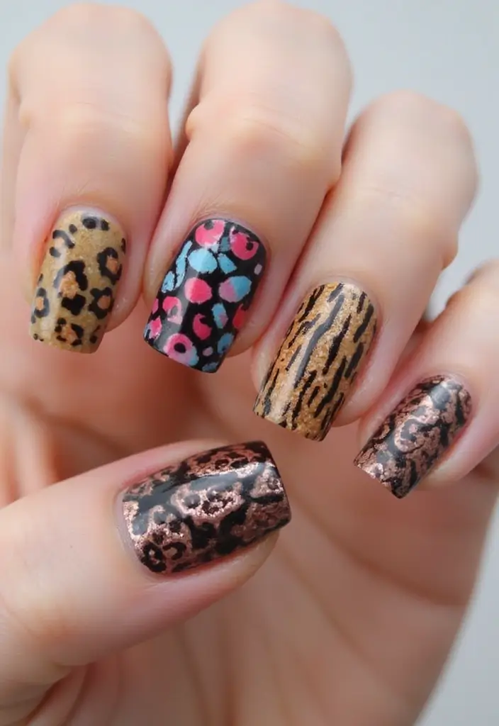 25 Trendy Nail Designs You Must Try in 2025 (Prepare to Be WOWed by #12!) - 10. Animal Print