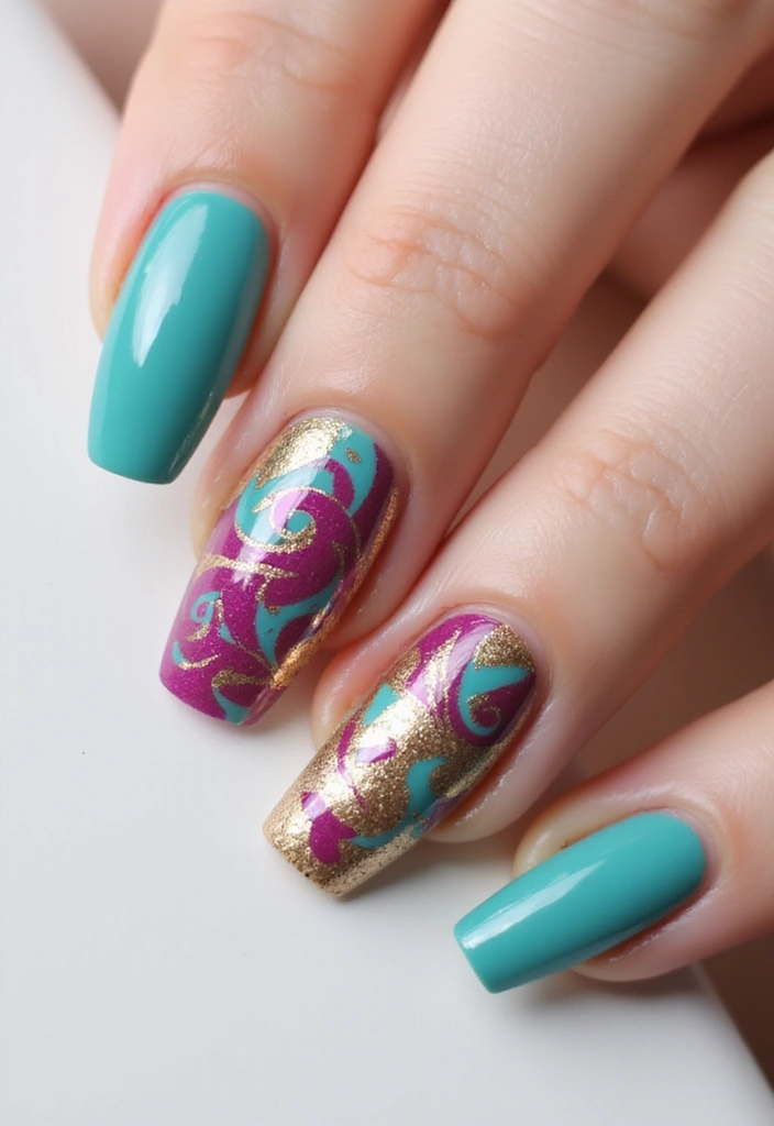 25 Trendy Nail Designs You Must Try in 2025 (Prepare to Be WOWed by #12!) - 19. Artistic Swirls