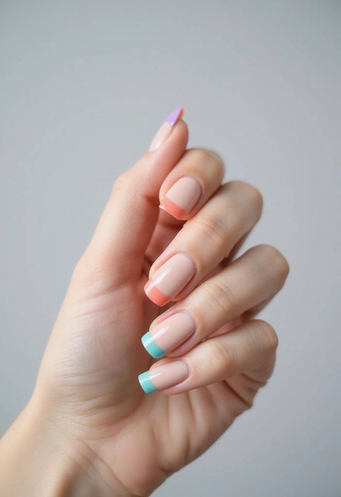 25 Trendy Nail Designs You Must Try in 2025 (Prepare to Be WOWed by #12!) - 24. Colorful French Manicure