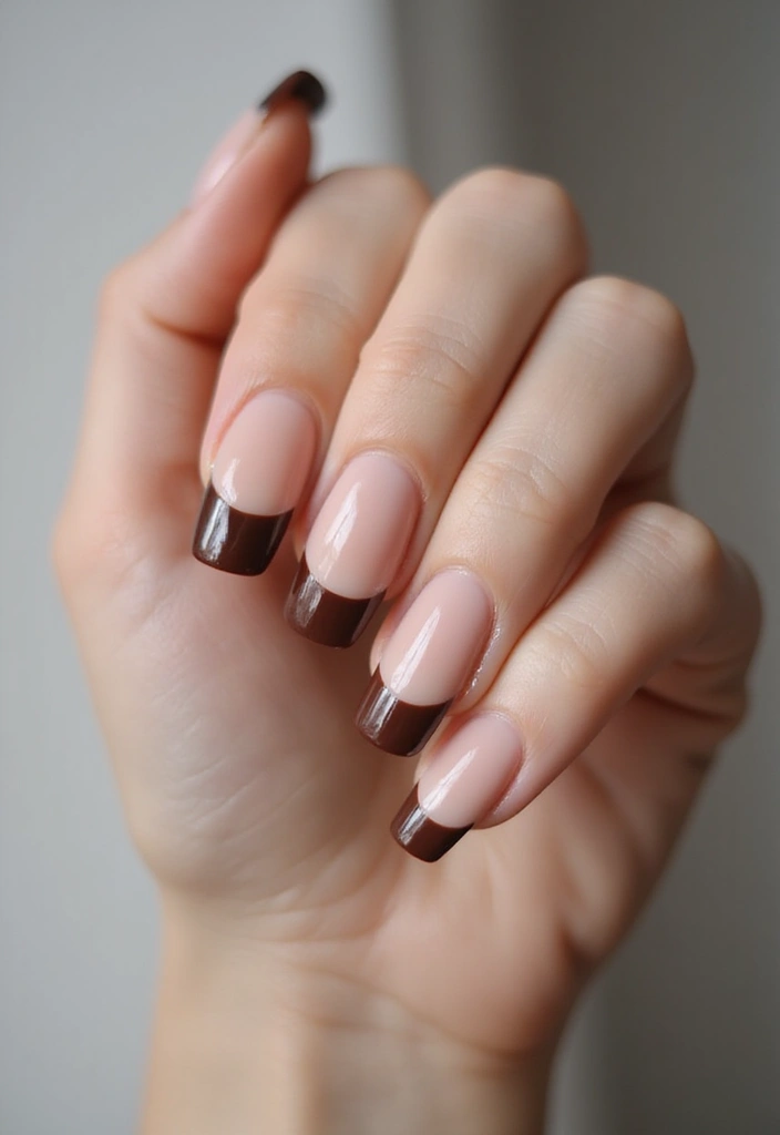 10 Stunning Fall Nails in Brown That Will Turn Heads This Season! - 8. Brown French Tips