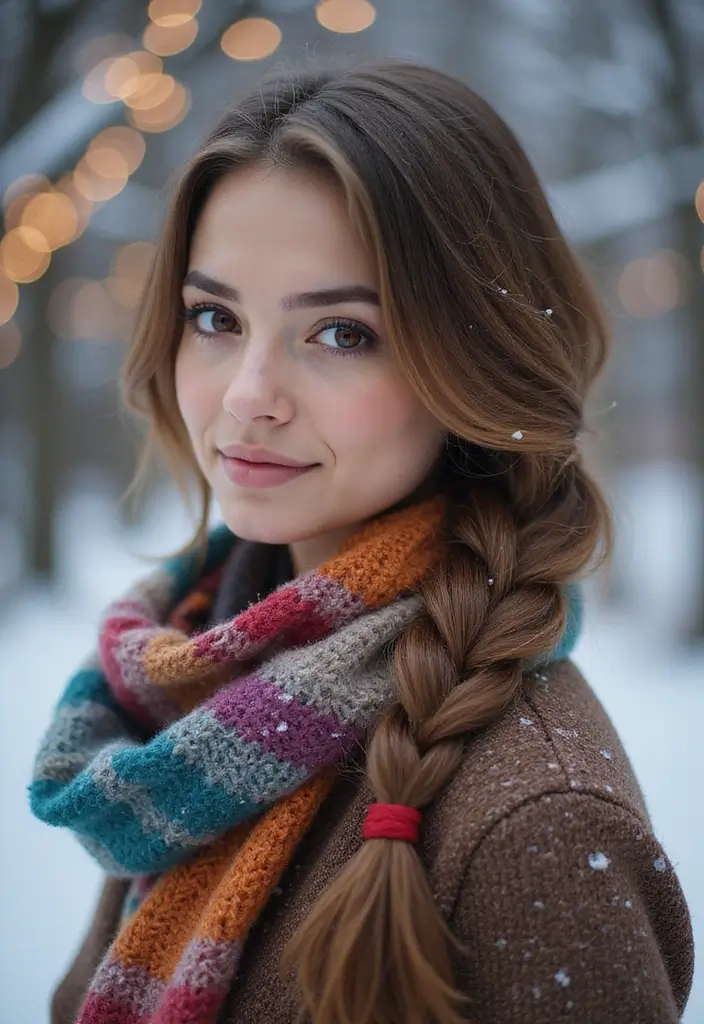 12 Stunning Winter Hair Braids That'll Keep You Cozy and Chic (You Won't Believe #8!) - 9. Side Braid with a Twist