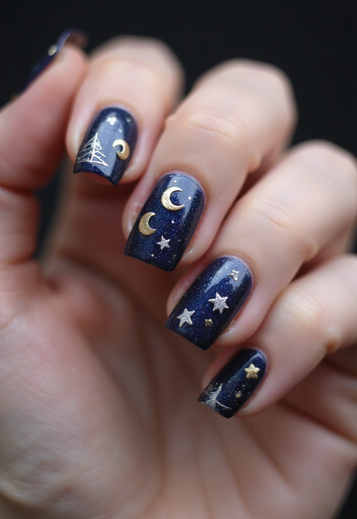 15 Adorable Short Autumn Nails Designs That'll Make You Fall in Love! - 4. Harvest Moon