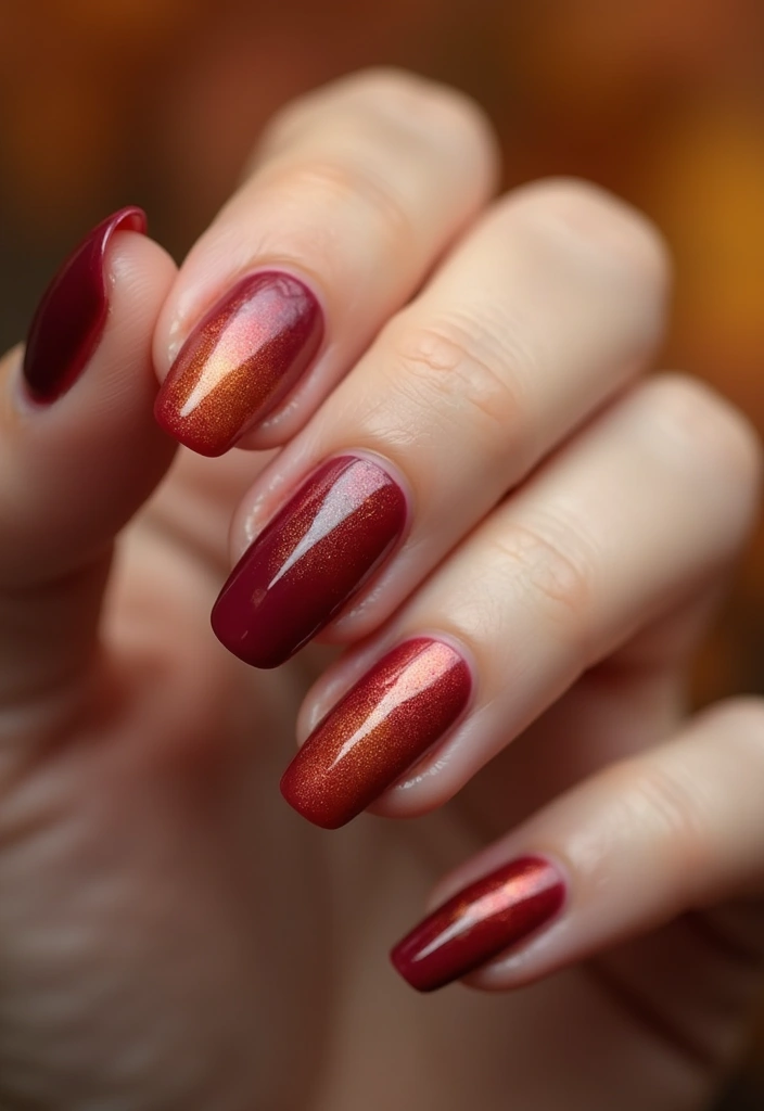 15 Adorable Short Autumn Nails Designs That'll Make You Fall in Love! - 5. Warm Ombre