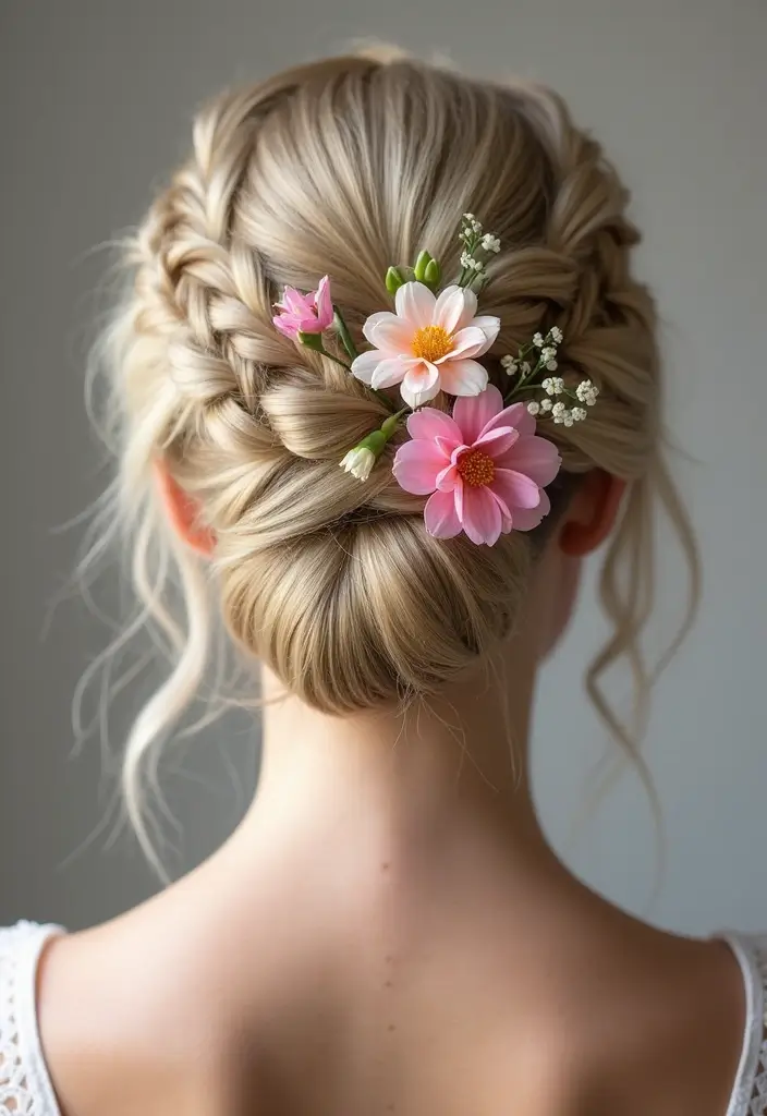 15 Moños Chic para Eventos que Te Harán Lucir como una Estrella (¡El #3 es Impresionante!) - 3. Moño con Trenzas