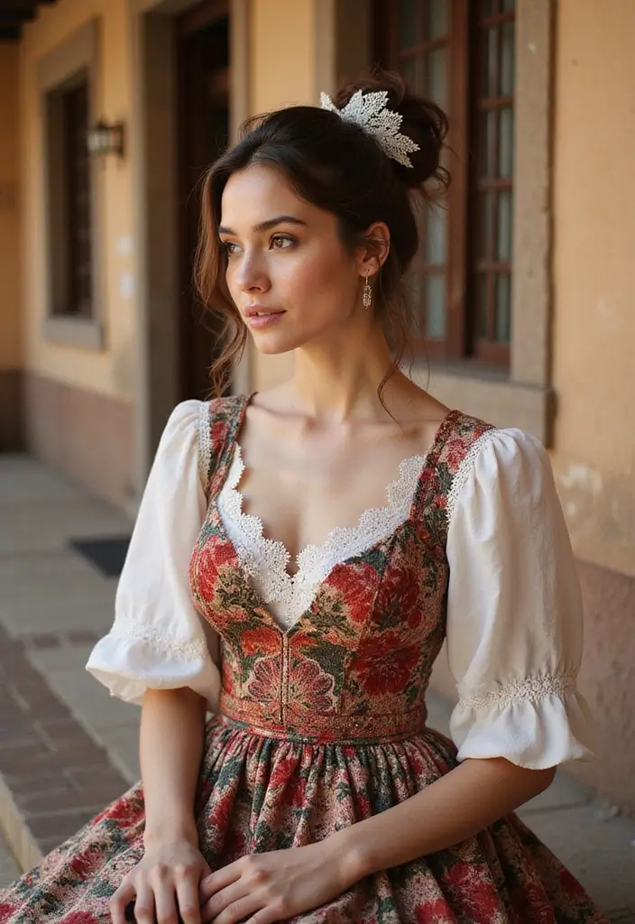 15 Moños Chic para Eventos que Te Harán Lucir como una Estrella (¡El #3 es Impresionante!) - 7. Moño Español