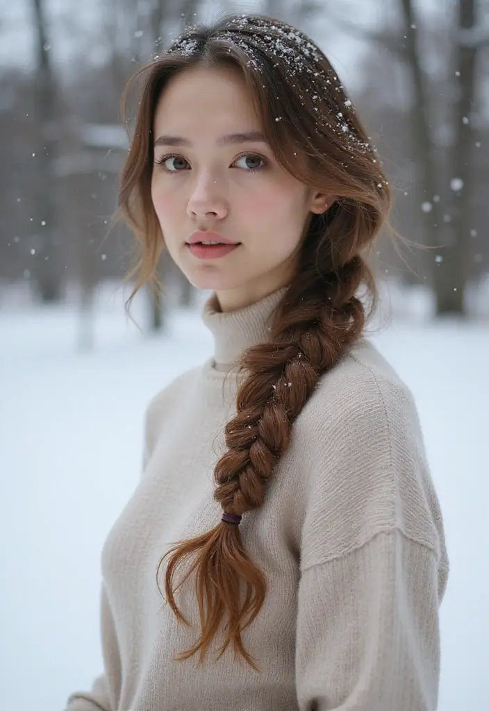 10 Stunning Winter Hair Braids to Keep You Cozy and Chic! - 6. The Waterfall Braid