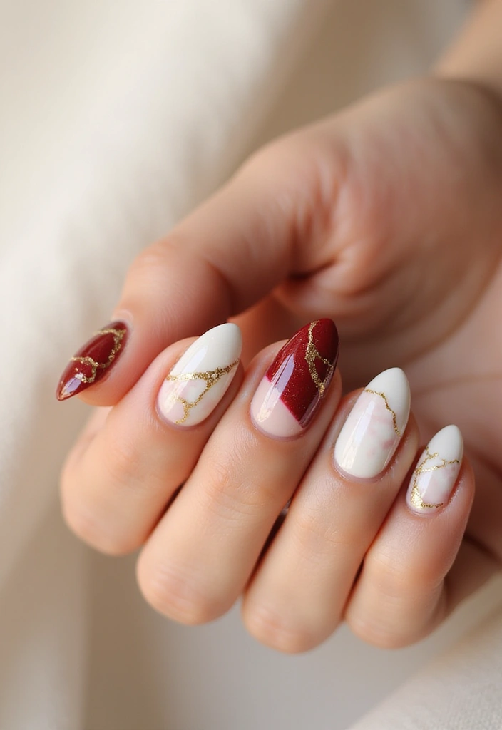 12 Jaw-Dropping Autumn Nails That Pair Perfectly with Classic French Tips - 10. Classy Marble French Tips