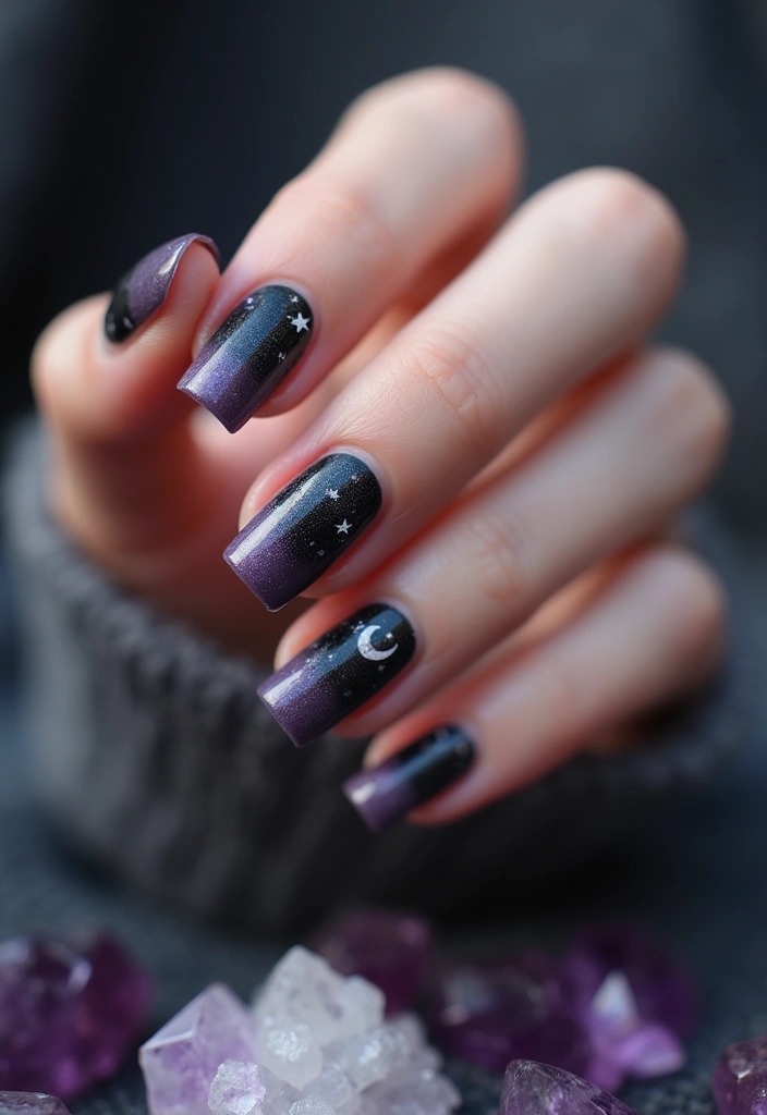 12 Jaw-Dropping Autumn Nails That Pair Perfectly with Classic French Tips - 8. Whimsical Witchy French Tips