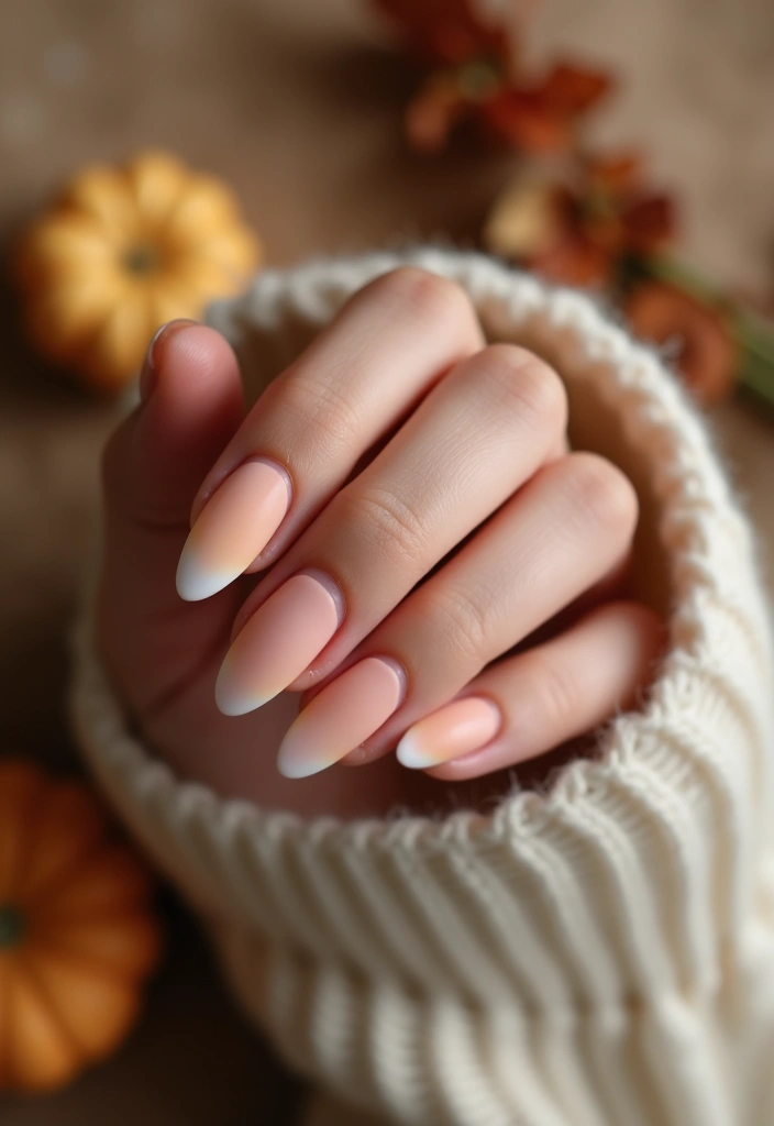 12 Jaw-Dropping Autumn Nails That Pair Perfectly with Classic French Tips - 9. Subtle Ombre French Tips